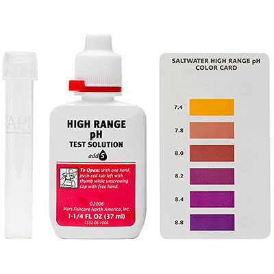 Saltwater high range aquarium test kit