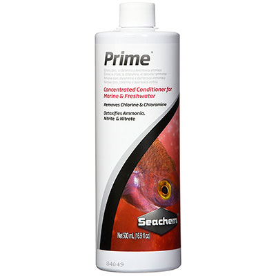 Seachem prime best concentrated water conditioner for marine and freshwater tanks