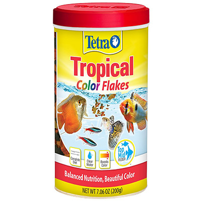 Tetra tropical color flakes fish food