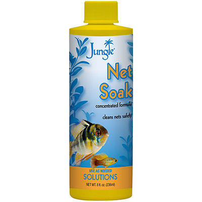 Net soak for disinfecting and sterilizing aquarium fish nets