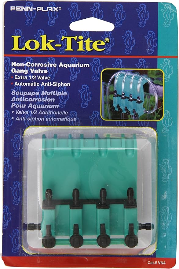 PENN PLAX Lok-Tite Plastic Gang Valve Aquarium Pump Accessories