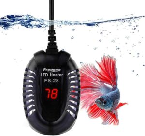 with Free Thermometer Sticker 1-8 gallons Submersible Heater for Small Fish Tank DOMICA 25W Aquarium Heater 