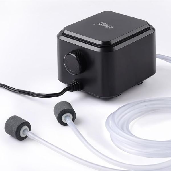 Hygger quiet air pump product.