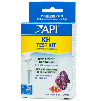 Aquarium test kit used to measure the carbonate hardness (KH) of fish tank