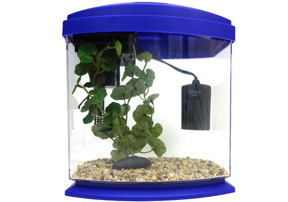 Small Fish Tank - Mini Betta Bow Tank Tiny Aquarium Tank - Include