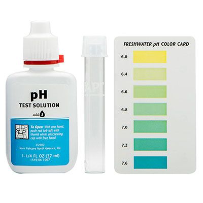 Freshwater aquarium pH test kit