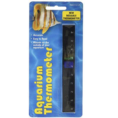 LCR Hallcrest LCD Thermometer sticker strip for aquarium