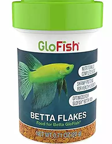 GloFish Betta Flakes Tropical Fish Food, 0.71 oz. (AQ-78301)