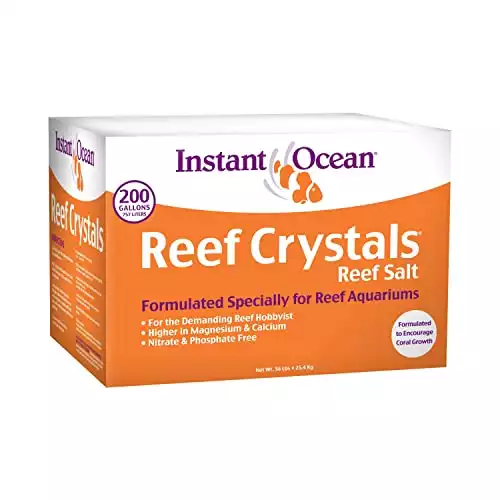 Instant Ocean Reef Crystals Reef Salt For 200 Gallons, Enriched Formulation For Aquariums, 25600 Fl Oz (Pack of 1)